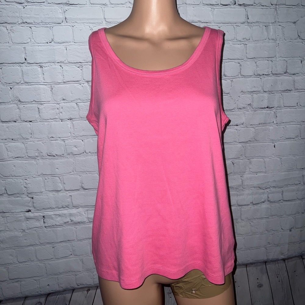 st johns bay pink tank top size PL